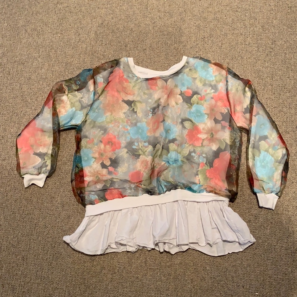 Tulle lined sweatshirt